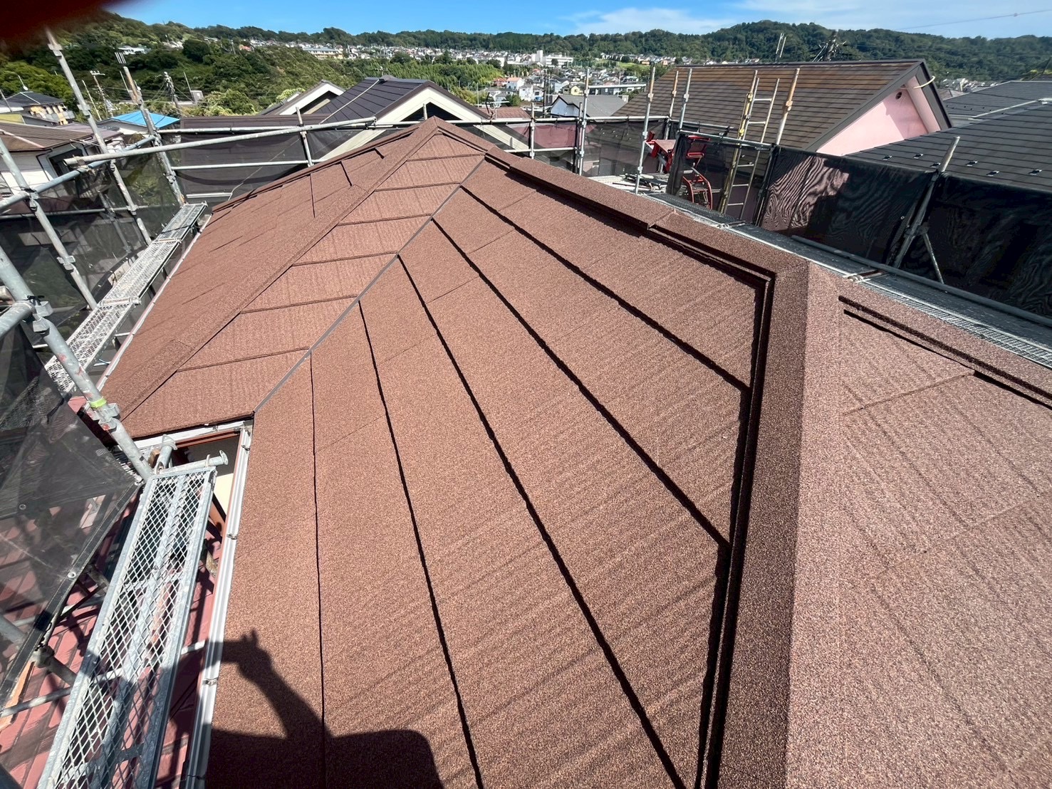 屋根 カラーベストからエコグラーニ葺き替え工事 役物同質仕様