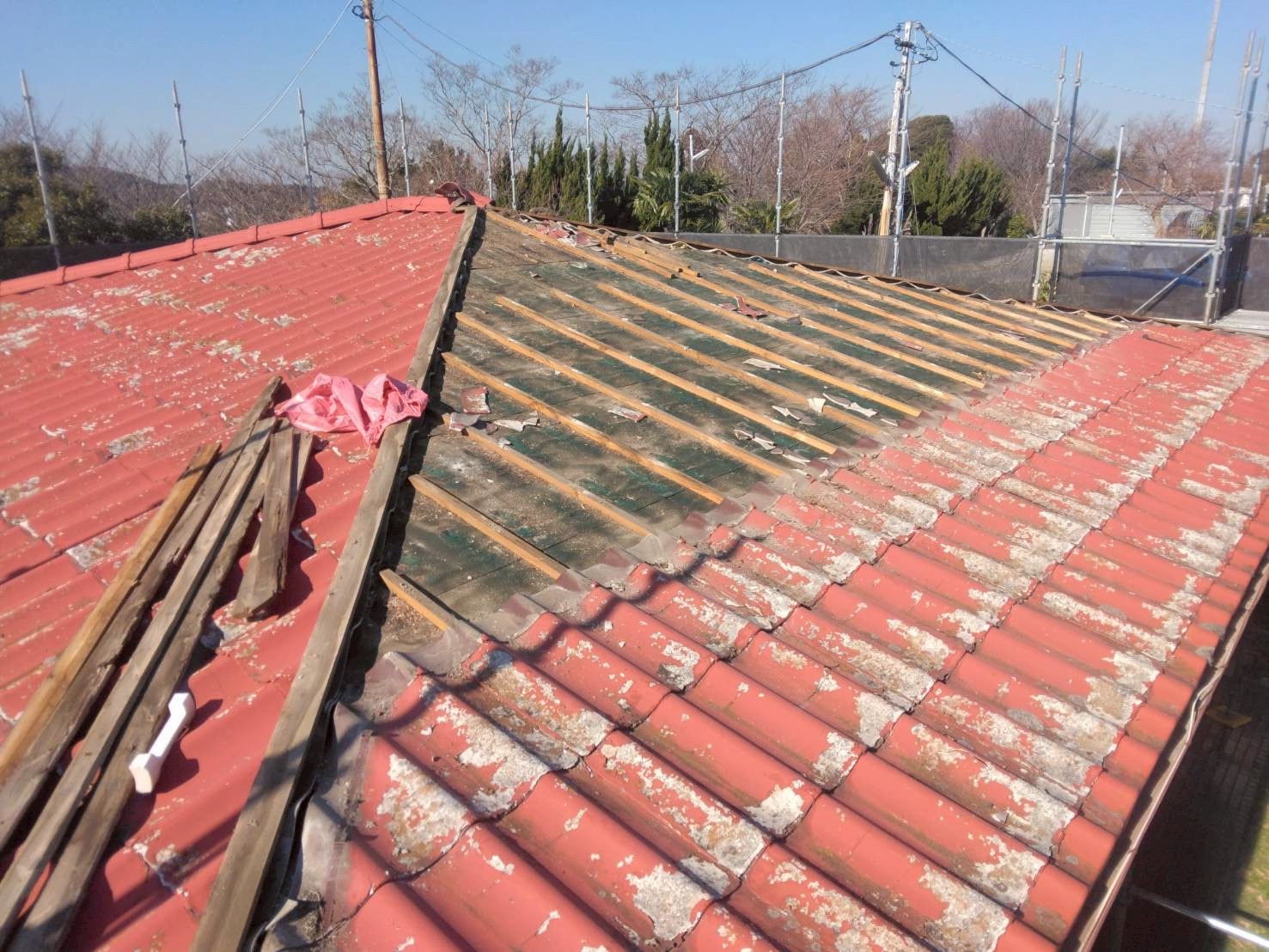 かわらU・垂木徹去後の状況